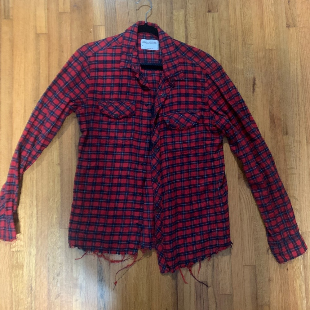 Zadig & Voltaire frayed flannel